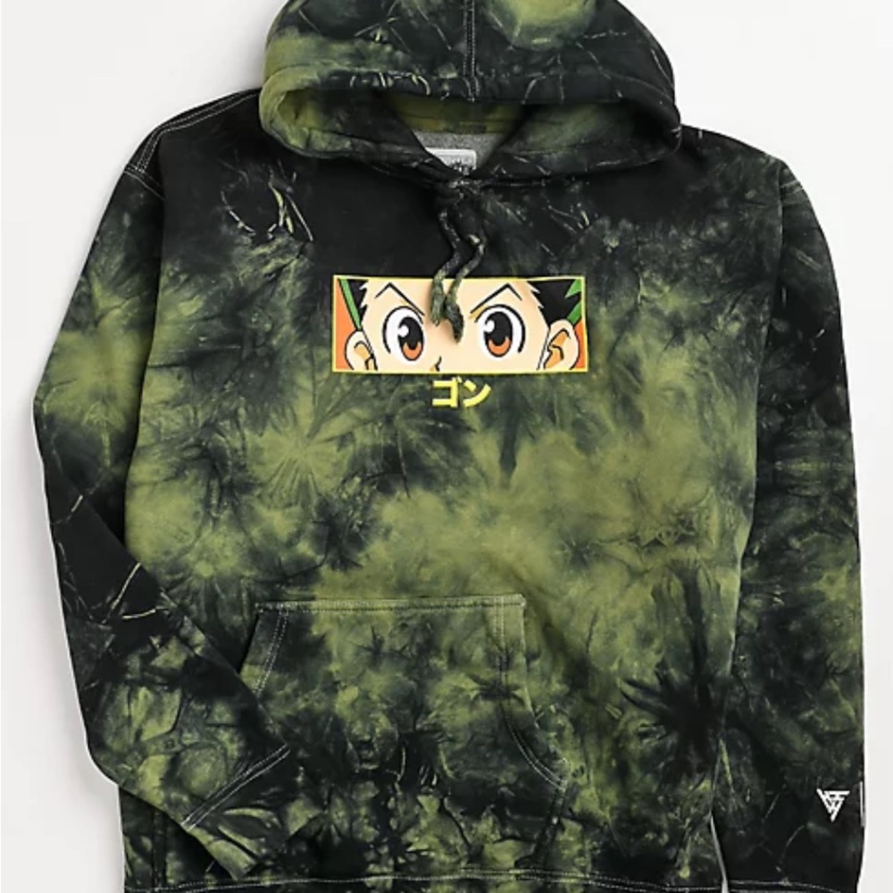 Hypland Hunter x Hunter Gon Eyes Green tie-dye hoodie - Picture 2 of 8